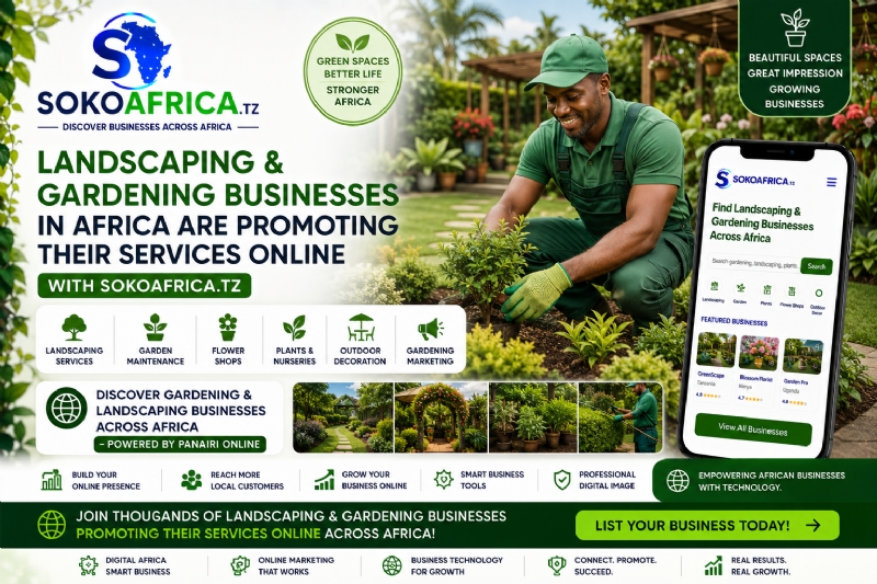 Landscaping and Gardening Businesses in Africa Are Promoting Their Services Online, Discover Businesses Across Africa – Powered by Panairi Online